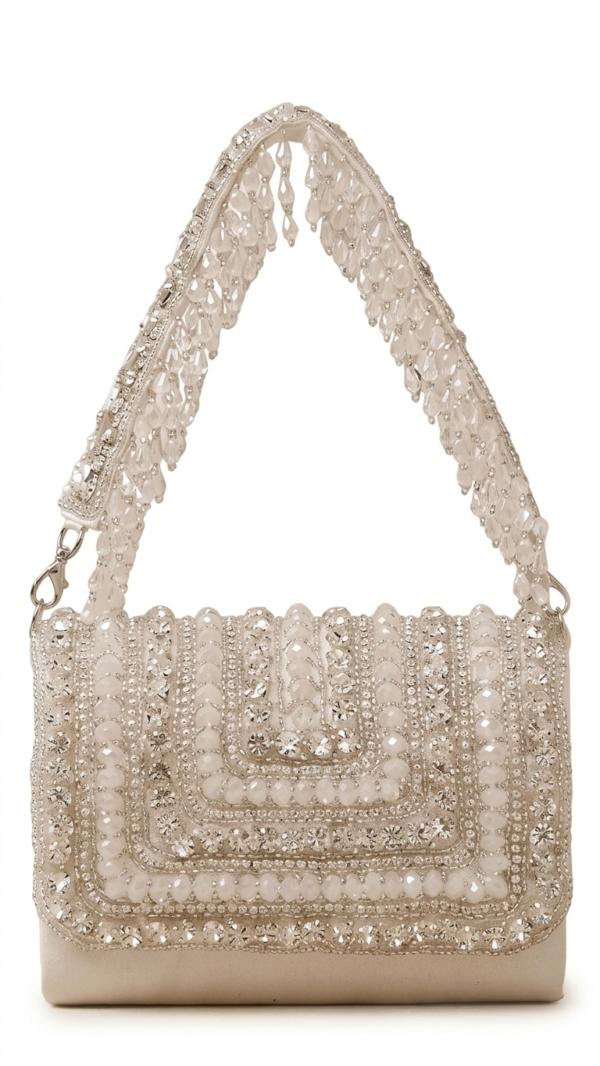 pomelli_photoshoot_image_9_16_0704 (6) Ivory Crystal Cascade Handbag