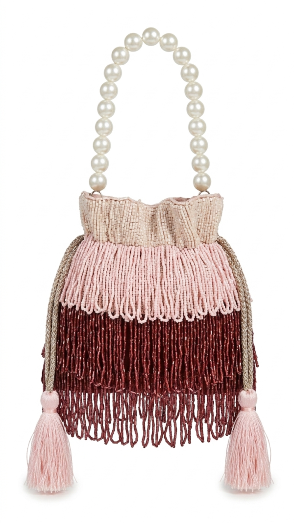 pomelli_photoshoot_image_9_16_0708 (6) Blush Pearl Fringe Potli