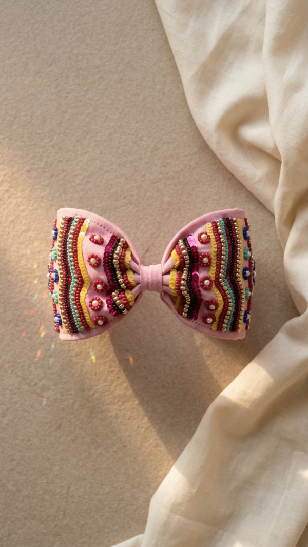 pomelli_photoshoot_image_9_16_0710 (1) Blush Rainbow Bloom Bow Headband