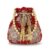 Crimson Blossom Beaded Potli